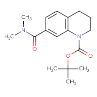 Chemical structure of tert-butyl 7-(dimethylcarbamoyl)-1,2,3,4-tetrahydroquinoline-1-carboxylate - CSSB21043421777