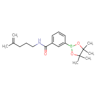 Chemical structure of N-(4-methylpent-4-en-1-yl)-3-(4,4,5,5-tetramethyl-1,3,2-dioxaborolan-2-yl)benzamide - CSSB02195988616