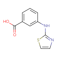 Chemical structure of 3-[(1,3-thiazol-2-yl)amino]benzoic acid - CSSB00011275063
