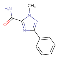 Chemical structure of 1-methyl-3-phenyl-1H-1,2,4-triazole-5-carboxamide - CSSB21043405905
