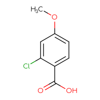 Chemical structure of 2-chloro-4-methoxybenzoic acid - CSSB00000753557
