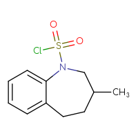 Chemical structure of 3-methyl-2,3,4,5-tetrahydro-1H-1-benzazepine-1-sulfonyl chloride - CSSB06377326113