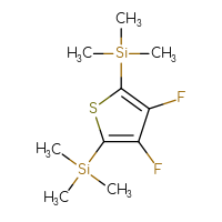 Chemical structure of [3,4-difluoro-5-(trimethylsilyl)thiophen-2-yl]trimethylsilane - CSSB00010232556
