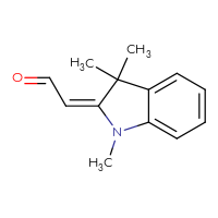 Chemical structure of 2-[(2E)-1,3,3-trimethyl-2,3-dihydro-1H-indol-2-ylidene]acetaldehyde - CSSB00020598499