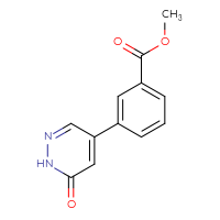 Chemical structure of methyl 3-(6-oxo-1,6-dihydropyridazin-4-yl)benzoate - CSSB01411996602