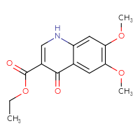Chemical structure of ethyl 6,7-dimethoxy-4-oxo-1,4-dihydroquinoline-3-carboxylate - CSSB00044695655