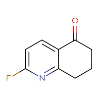 Chemical structure of 2-fluoro-5,6,7,8-tetrahydroquinolin-5-one - CSSB00015714280