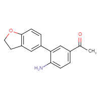 Chemical structure of 1-[4-amino-3-(2,3-dihydro-1-benzofuran-5-yl)phenyl]ethan-1-one - CSSB06585451920