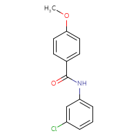 Chemical structure of N-(3-chlorophenyl)-4-methoxybenzamide - CSSB00025769444