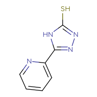 Chemical structure of 5-(pyridin-2-yl)-4H-1,2,4-triazole-3-thiol - CSSB00000180085