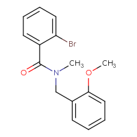 Chemical structure of 2-bromo-N-[(2-methoxyphenyl)methyl]-N-methylbenzamide - CSSB00039341246