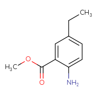 Chemical structure of methyl 2-amino-5-ethylbenzoate - CSSB00000756600