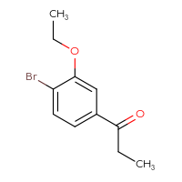 Chemical structure of 1-(4-bromo-3-ethoxyphenyl)propan-1-one - CSSB00038913974