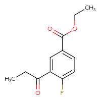 Chemical structure of ethyl 4-fluoro-3-propanoylbenzoate - CSSB00028644885