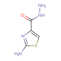 Chemical structure of 2-amino-1,3-thiazole-4-carbohydrazide - CSSB00011965217