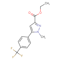 Chemical structure of ethyl 1-methyl-5-[4-(trifluoromethyl)phenyl]-1H-pyrazole-3-carboxylate - CSSB00133925171