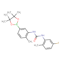 Chemical structure of 3-(5-fluoro-2-methylphenyl)-1-[2-methyl-5-(4,4,5,5-tetramethyl-1,3,2-dioxaborolan-2-yl)phenyl]urea - CSSB21332063537