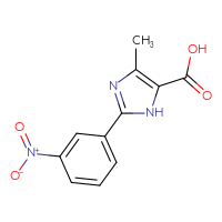 Chemical structure of 4-methyl-2-(3-nitrophenyl)-1H-imidazole-5-carboxylic acid - CSSB00020649402