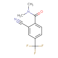 Chemical structure of 2-cyano-N,N-dimethyl-4-(trifluoromethyl)benzamide - CSSB01432919642