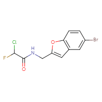 Chemical structure of N-[(5-bromo-1-benzofuran-2-yl)methyl]-2-chloro-2-fluoroacetamide - CSSB21332120133