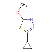 Chemical structure of 2-cyclopropyl-5-methoxy-1,3,4-thiadiazole - CSSB00000145508