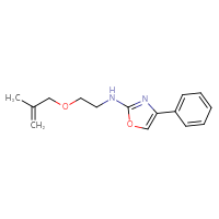 Chemical structure of N-{2-[(2-methylprop-2-en-1-yl)oxy]ethyl}-4-phenyl-1,3-oxazol-2-amine - CSSB15095222538