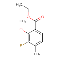 Chemical structure of ethyl 3-fluoro-2-methoxy-4-methylbenzoate - CSSB00038364227