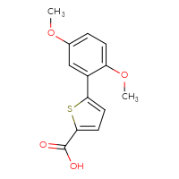 Chemical structure of 5-(2,5-dimethoxyphenyl)thiophene-2-carboxylic acid - CSSB00000667319
