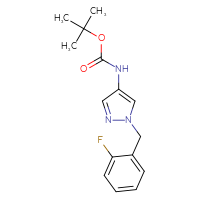 Chemical structure of tert-butyl N-{1-[(2-fluorophenyl)methyl]-1H-pyrazol-4-yl}carbamate - CSSB00136875982