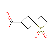 Chemical structure of 1,1-dioxo-1λ⁶-thiaspiro[3.3]heptane-6-carboxylic acid - CSSB14948179991