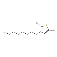 Chemical structure of 2,5-dibromo-3-octylthiophene - CSSB00009827941