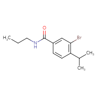 Chemical structure of 3-bromo-4-(propan-2-yl)-N-propylbenzamide - CSSB06459119974