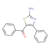 Chemical structure of 5-benzoyl-4-phenyl-1,3-thiazol-2-amine - CSSB00000680879
