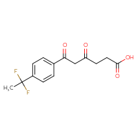 Chemical structure of 6-[4-(1,1-difluoroethyl)phenyl]-4,6-dioxohexanoic acid - CSSB21432445537