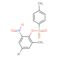 Chemical structure of 4-bromo-2-methyl-6-nitrophenyl 4-methylbenzene-1-sulfonate - CSSB00153818622