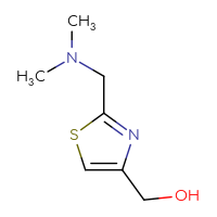 Chemical structure of {2-[(dimethylamino)methyl]-1,3-thiazol-4-yl}methanol - CSSB00000738274