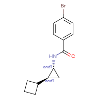 Chemical structure of rac-4-bromo-N-[(1R,2S)-2-cyclobutylcyclopropyl]benzamide - CSSB00100844623