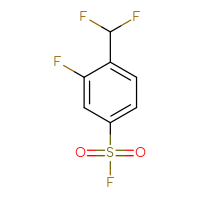 Chemical structure of 4-(difluoromethyl)-3-fluorobenzene-1-sulfonyl fluoride - CSSB03440407317