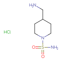 Chemical structure of 4-(aminomethyl)piperidine-1-sulfonamide hydrochloride - CSSB06835372745