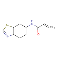 Chemical structure of N-(4,5,6,7-tetrahydro-1,3-benzothiazol-6-yl)prop-2-enamide - CSSB00135419118