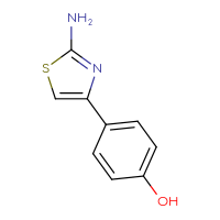 Chemical structure of 4-(2-amino-1,3-thiazol-4-yl)phenol - CSSB00000025280