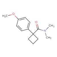 Chemical structure of 1-(4-methoxyphenyl)-N,N-dimethylcyclobutane-1-carboxamide - CSSB00071891736