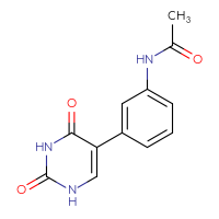 Chemical structure of N-[3-(2,4-dioxo-1,2,3,4-tetrahydropyrimidin-5-yl)phenyl]acetamide - CSSB06446555361