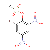 Chemical structure of 2-bromo-4,6-dinitrophenyl methanesulfonate - CSSB21432510746