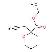 Chemical structure of ethyl 2-(prop-2-yn-1-yl)oxane-2-carboxylate - CSSB00102707646