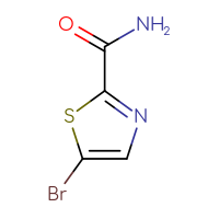 Chemical structure of 5-bromo-1,3-thiazole-2-carboxamide - CSSB00010191233