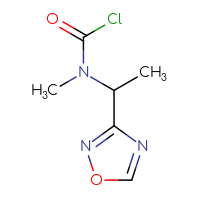 Chemical structure of N-methyl-N-[1-(1,2,4-oxadiazol-3-yl)ethyl]carbamoyl chloride - CSSB03550961157