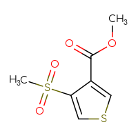 Chemical structure of methyl 4-methanesulfonylthiophene-3-carboxylate - CSSB02517313572
