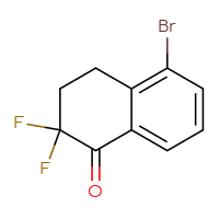 Chemical structure of 5-bromo-2,2-difluoro-1,2,3,4-tetrahydronaphthalen-1-one - CSSB06442352493