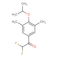 Chemical structure of 1-[3,5-dimethyl-4-(propan-2-yloxy)phenyl]-2,2-difluoroethan-1-one - CSSB21103684565